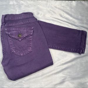 True Religion Purple Skinny Jeans